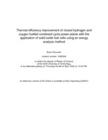 Thermal efficiency improvement of closed hydrogen and oxygen fuelled combined cycle power plants with the application of solid oxide fuel cells using an exergy analysis method