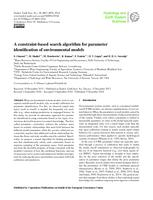 A constraint-based search algorithm for parameter identification of environmental models