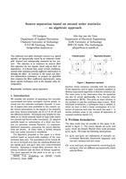 Source separation based on second order statistics: An algebraic approach