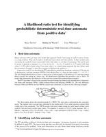 A likelihood-ratio test for identifying probabilistic deterministic real-time automata from positive data (extended abstract)