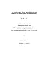 Dynamic water flood optimization with smart wells using optimal control theory