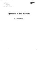 Dynamics of belt systems