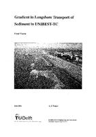 Gradient in Longshore Transport of Sediment in UNIBEST-TC