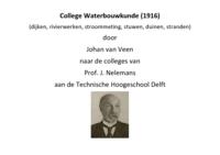Waterbouwkunde (2), naar de colleges van prof. Nelemans