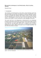 Metropolitan landscapes in the Netherlands: Effects of policy shifting