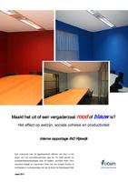 Maakt het uit of een vergaderzaal rood of blauw is? Het effect op welzijn, sociale cohesie en productiviteit