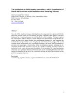 The regulation of social housing outcomes: A micro examination of Dutch and Austrian social landlords since financing reforms