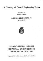 A glossary of coastal engineering terms