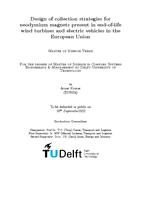 Design of collection strategies for neodymium magnets present in end-of-life wind turbines and electric vehicles in the European Union
