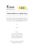 Wideband High Power Amplifier Design