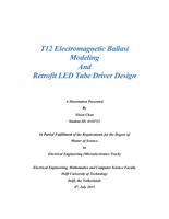 T12 Electromagnetic Ballast Modeling And Retrofit LED Tube Driver Design