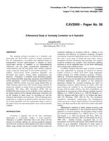 A numerical study of unsteady cavitation on a hydrfoil