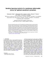Iterative learning control of a membrane deformable mirror for optimal wavefront correction