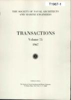 Transactions of The Society of Naval Architects and Marine Engineers, SNAME, Volume 75, 1967