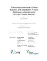 Robustness assessment of leak detection and localization in water distribution networks under stochastic water demand