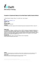 Comparison of Questionnaire Based and User Model Based Usability Evaluation Methods