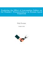 Exploring the Effect of Automation Failure on the Human’s Trustworthiness in Human-Agent Teamwork
