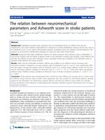 The relation between neuromechanical parameters and Ashworth score in stroke patients