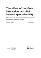 The effect of the Breit interaction on chiral induced spin selectivity