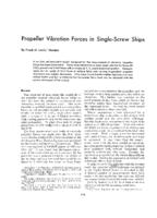 Propeller vibration forces in single-screw ships