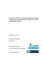 Impact of Current and Alternative Systems of CDM Governance on the Issuance of CERs from CDM Hydroelectric Projects