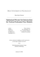 Optimised Private Set Intersection for Vertical Federated Tree Models