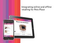 Design a total concept that integrates online and offline retailing for Pets Place