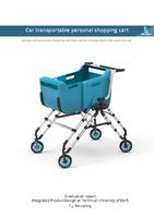 Car transportable personal shopping cart