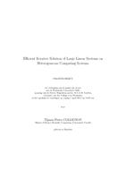 Efficient Iterative Solution of Large Linear Systems on Heterogeneous Computing Systems