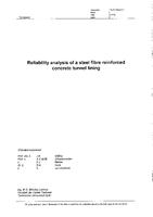 Reliability analysis of a steel fibre reinforced concrete tunnel lining