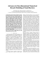 Advances in one-dimensional numerical breach modeling of sand barriers