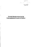 Growth Mechanisms during Homoepitaxial Growth of Silicon