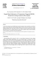 Single-Mask Fabrication of Temperature Triggered MEMS Switch for Cooling Control in SSL System