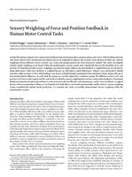 Sensory Weighting of Force and Position Feedback in Human Motor Control Tasks
