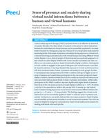 Sense of presence and anxiety during virtual social interactions between a human and virtual humans