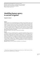 Modelling human agency in ancient irrigation