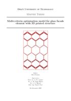 Multi-criteria optimisation model for glass facade element with 3D printed structure