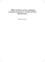Effect of biota on fine sediment transport processes: A study of Lake Markermeer