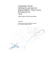 Learning from Vernacular Water-management Practices In Hangzhou