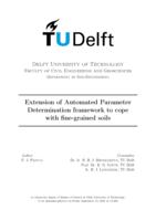 Extension of Automated Parameter Determination framework to cope with fine-grained soils