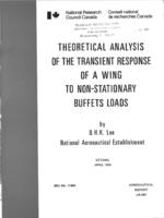 Theoretical analysis of the tyransient response of a wing to non-stationary buffets load
