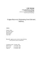 Copper Recovery Originating from Galvanic Industry