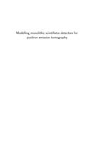 Modelling monolithic scintillator detectors for positron emission tomography