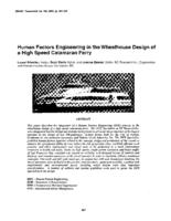 Human Factors Engineering in the Wheelhouse Design of High Speed Catamaran Ferry