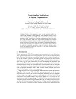 Contextualized institutions in virtual organizations