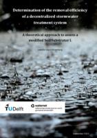 Determination of the removal efficiency of a decentralized stormwater treatment system 
