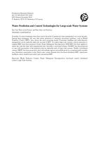 Water prediction and control technologies for large-scale water systems