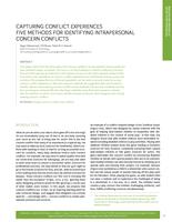 Capturing conflict experiences: Five methods for identifying intra-personal concern conflicts