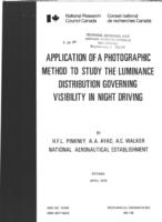 Application of a photographic method to study the luminance distribution governing visibility in night driving