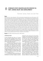 Cordaid's post-disaster shelter strategy in Haiti: Linking relief and development